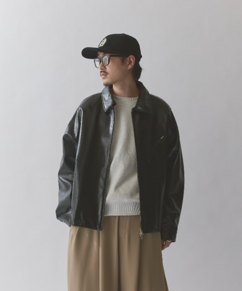 Lui's（ルイス） ブルゾン アウター グランジシンセティックレザーZIP