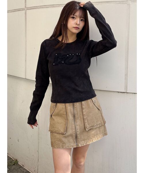 MURUA（ムルーア） スカート フロントZIPアウトポケットミニスカート