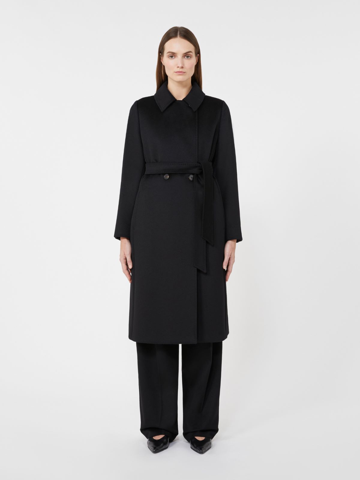 Bコラージュ] ピュア ヴァージンウール コート, black | Max Mara