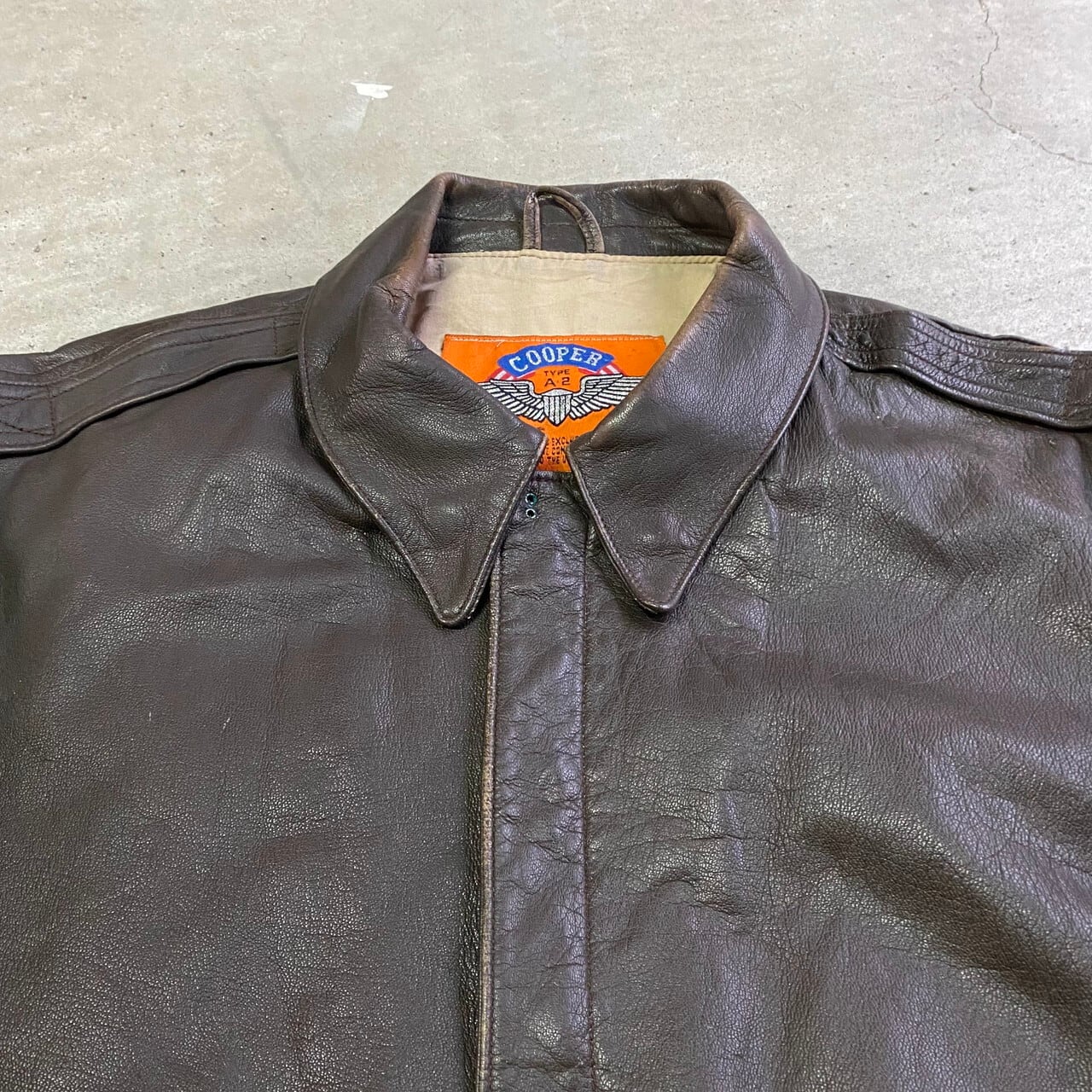 80年代 USA製 COOPER クーパー A-2タイプ ゴートスキン ミリタリー