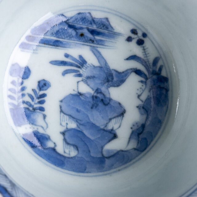 古伊万里 染付 芙蓉手花鳥文 向付 江戸後期 E1188C | iichi 日々の