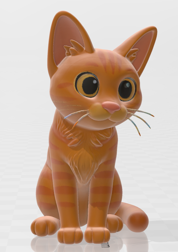 🍊 Orange Cat - Gato Naranja・ OBJ File for 3D printing・Cults