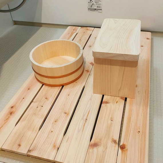 Hinoki Cypress Wood Japanese Style Bath Set Made in Japan - Etsy