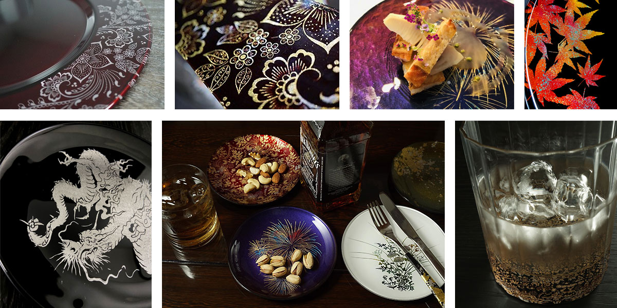 楽天市場】【ポイント20倍】 蒔絵 MAKIE 漆黒 北斎 フラットプレート