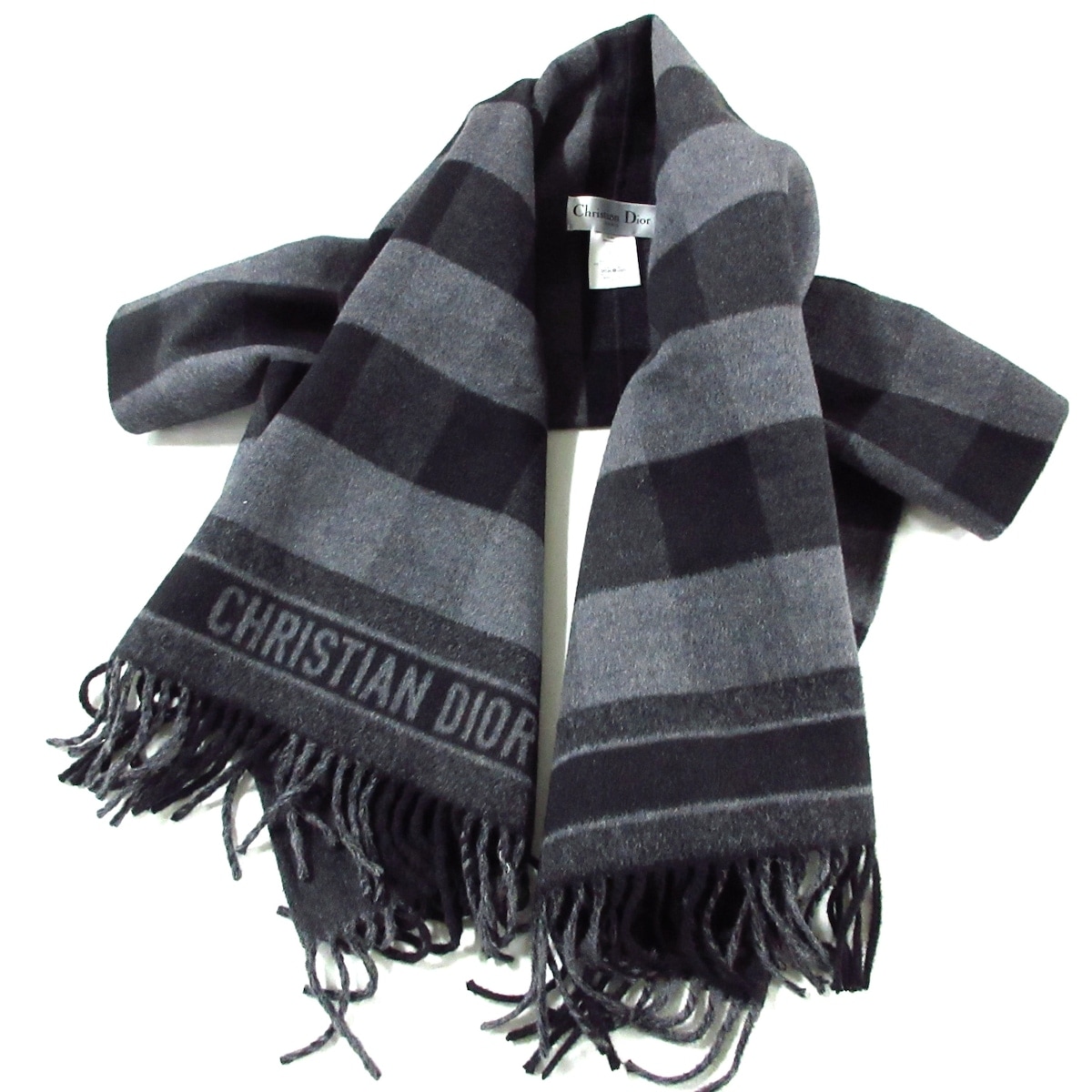 ディオール/クリスチャンディオール/マフラー/グレー×黒の買取実績