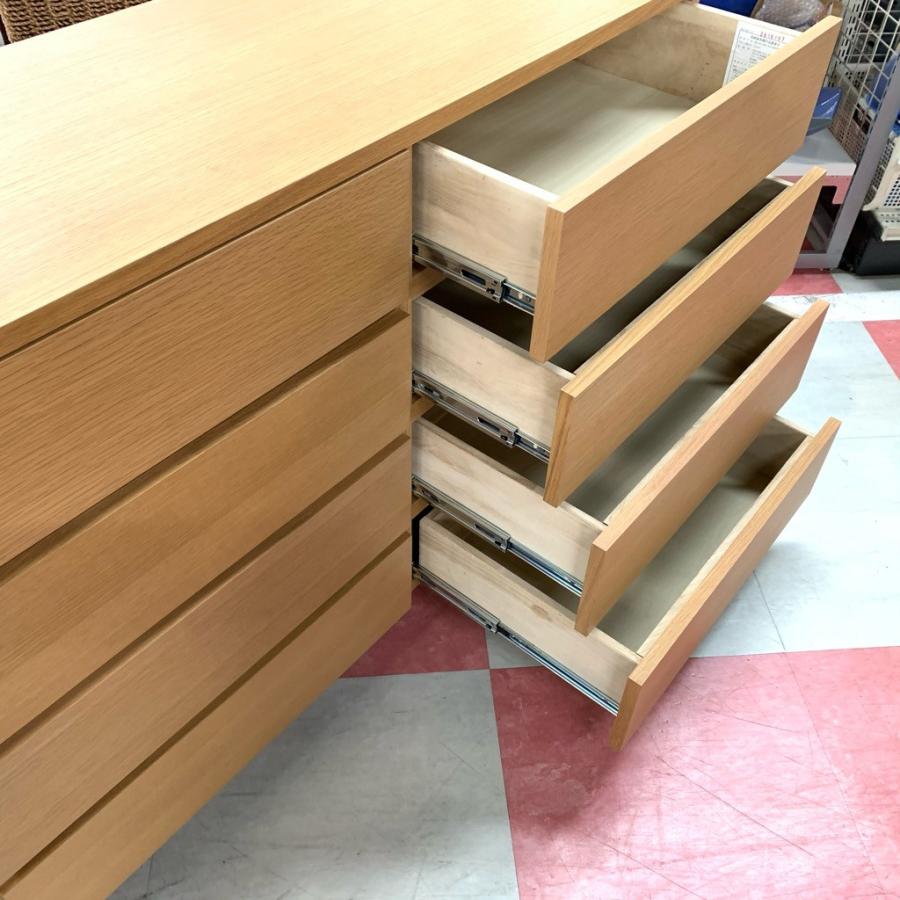 無印良品（MUJI） 中古 人気店舗近郊送料格安 120cm幅 オーク材 4段8口