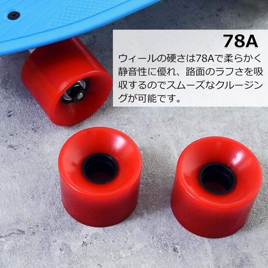 スケートボード スケボー ウィール 4個セット 60mm 78A ソフトウィール
