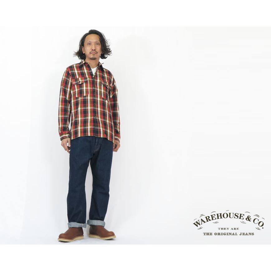 WAREHOUSE（ウエアハウス） ウェアハウス フランネル シャツ 長袖 チン