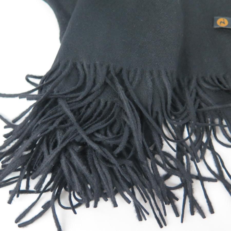 VICUNA ビクーニャ ビキューナ 100% マフラー/ストール ブラック 木箱