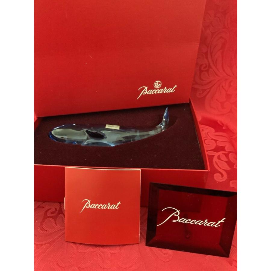 バカラ（Baccarat） 置物 ホエール くじら クリスタル ブルー フィギュ
