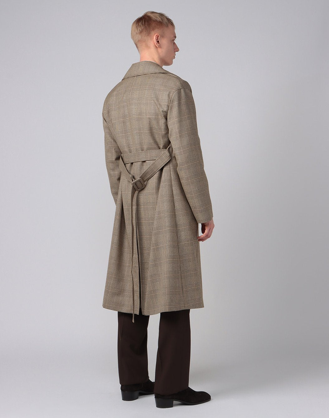ハイツイストグレンチェックトレンチコート – LARDINI Online Store