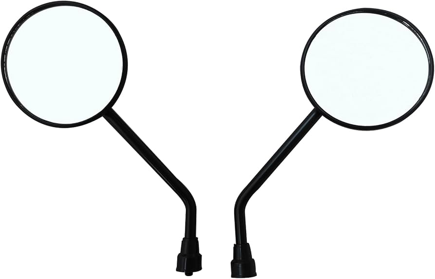 Amazon | MIRAX(ミラックス) バイクミラー 丸型 黒丸 8mm 正ネジ