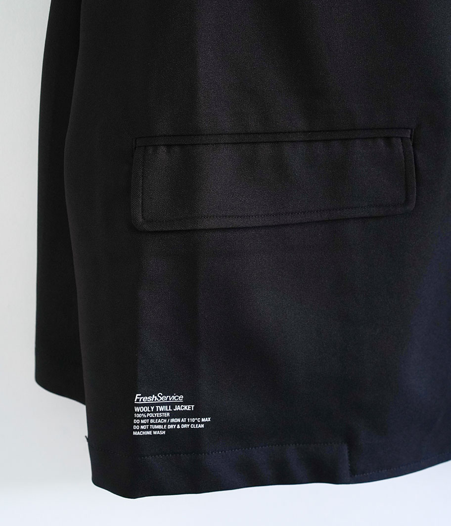 Fresh Service WOOLY TWILL JACKET [BLACK] - Fresh Service NECESSARY