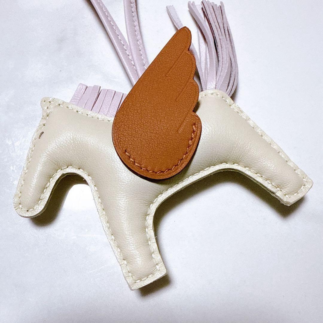 HERMES ペガサス　PM ピンク　ホワイト エルメス ロデオチャームペガサスPM ローズダーリン/クラフト/ジョーヌ