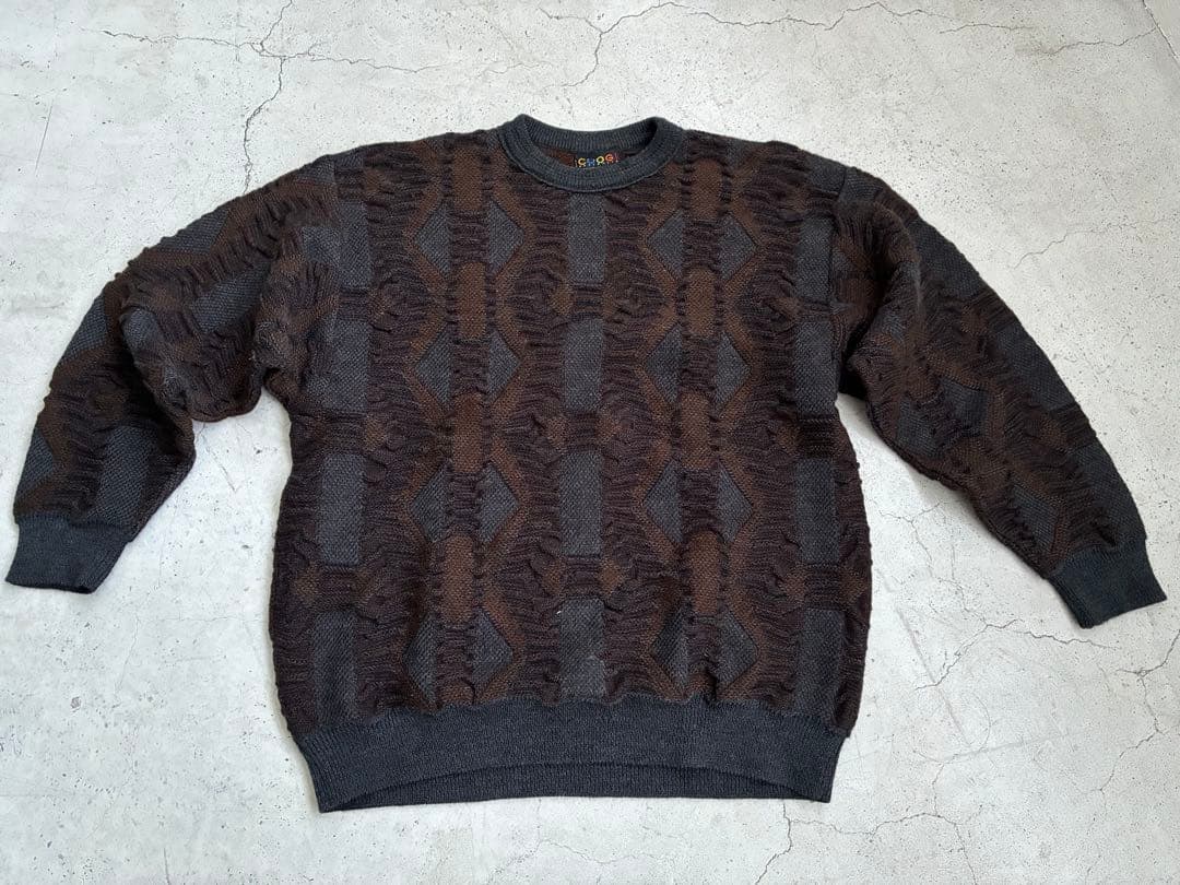 COOGI ウールセーター XL COOGI 3Dセーター ニット XL | 古着屋DIGDIG