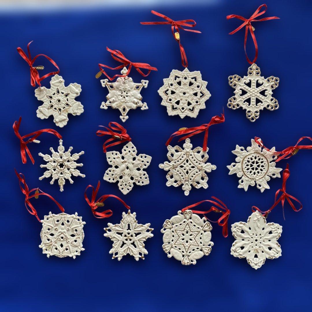 レノックス社製　雪の結晶オーナメント12個セット 楽天市場】レノックス エルサ 雪の結晶 クリスマス オーナメント アナ