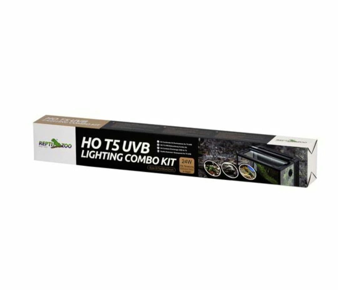 UVランプ Zoo Med HO T5 UVB REPTI ZOO T5 HO UVB Lighting Combo Kit, Terrarium Hood Comes with