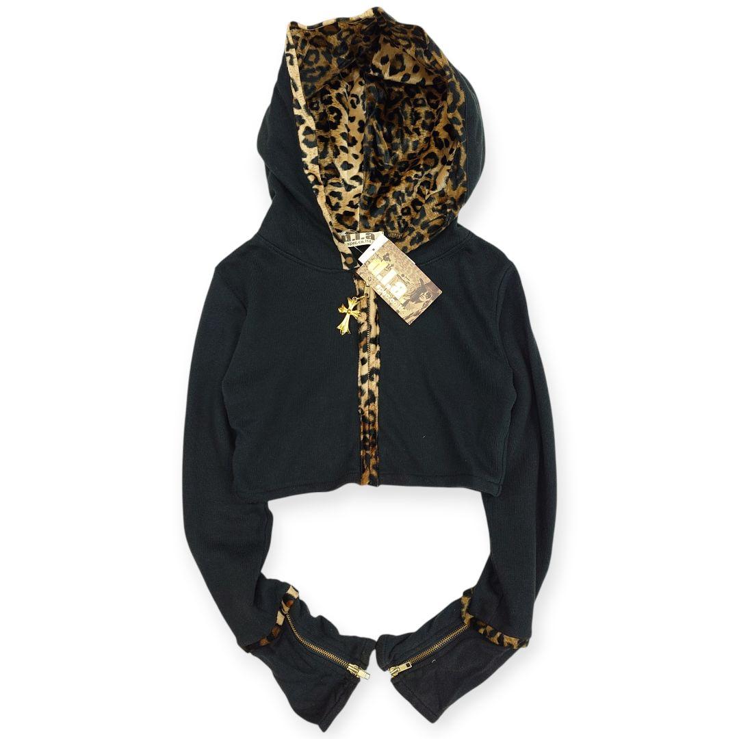 【新品】d.i.a. レオパード 豹柄 短丈 ショート丈 ジップパーカー Y2K Belle Cie（ベルシー） グラデーション レオパード ショート丈