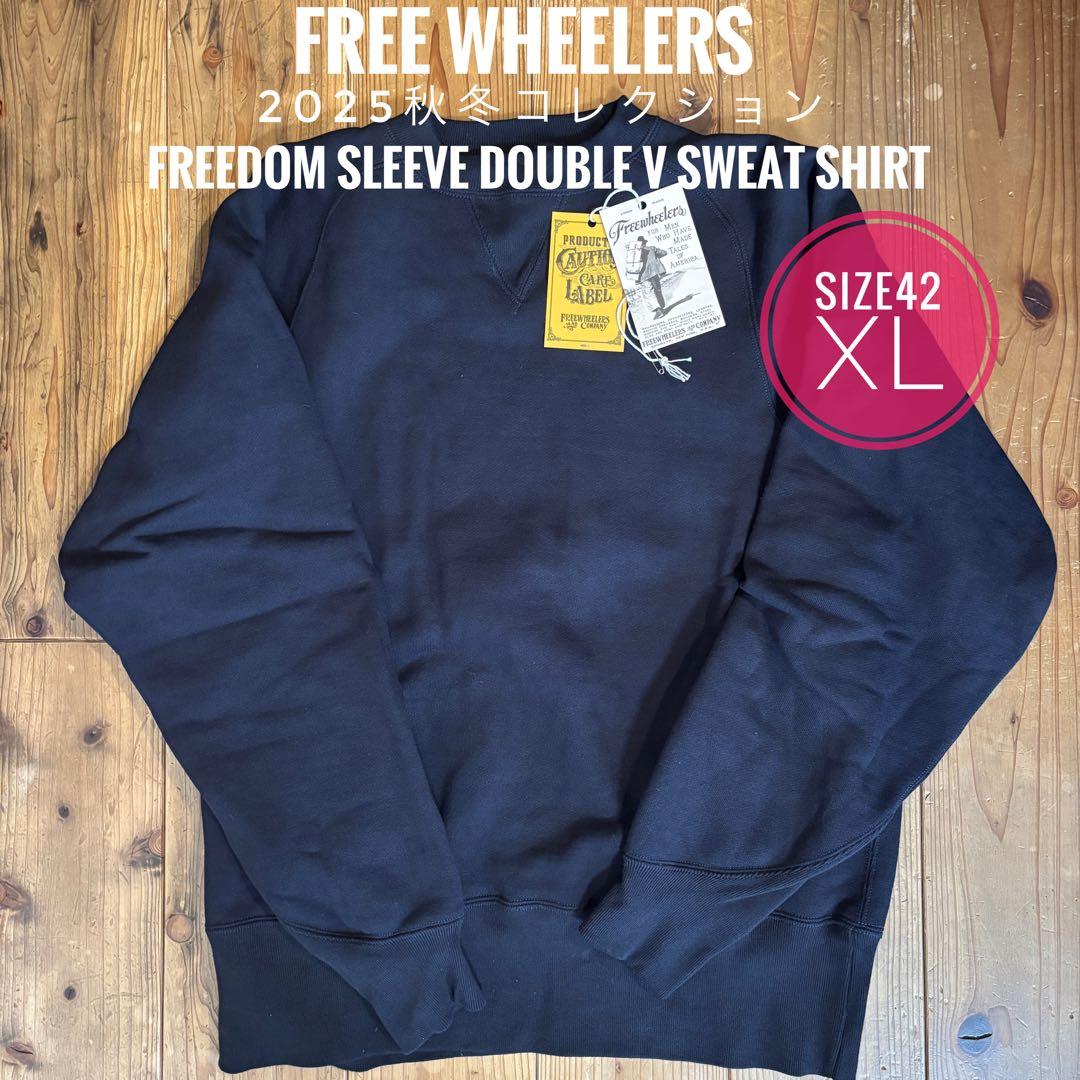 【新品同様】フリーホイーラーズ スウェット Col:J.Navy 42XL FREE WHEELERS/フリーホイーラーズ】2024FW「Athletic Sweat Shirts