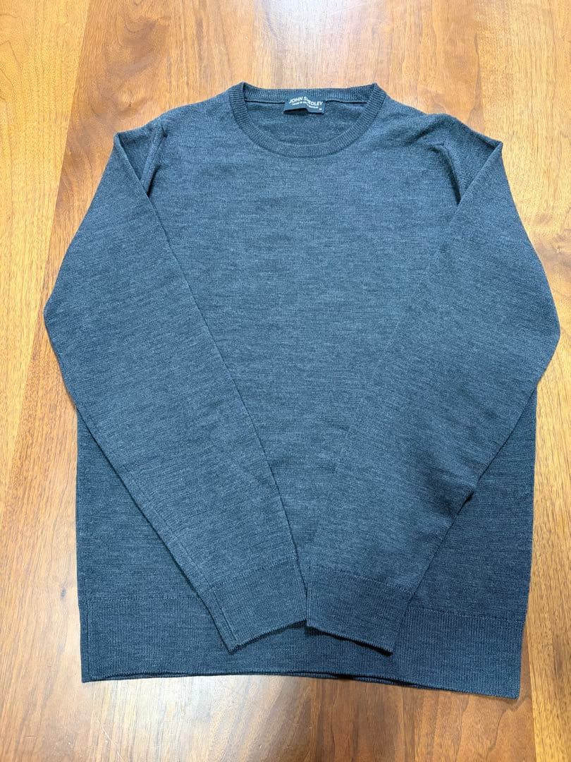JOHN SMEDLEY メリノウール クルーネックセーター M ダークグレー JOHN SMEDLEY｜ジョンスメドレー日本公式