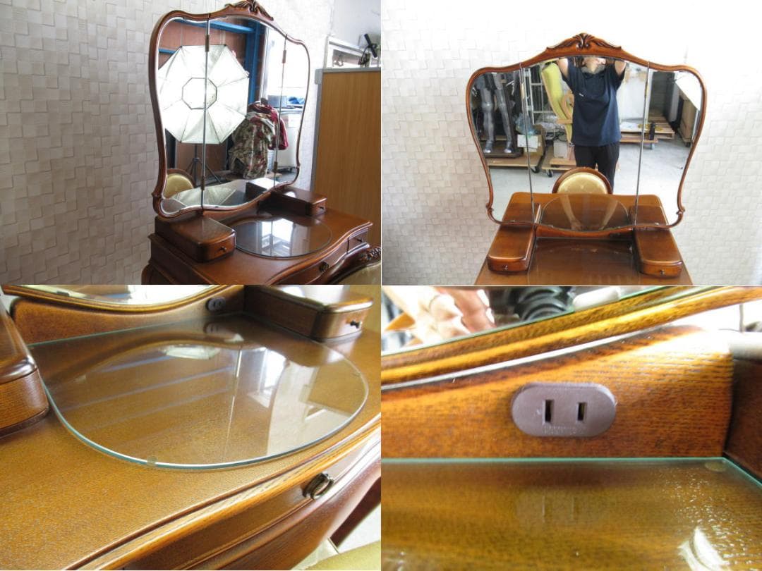 □185□美品□松永工房□ドレッサー□猫脚□CONTENUE□ルーシー