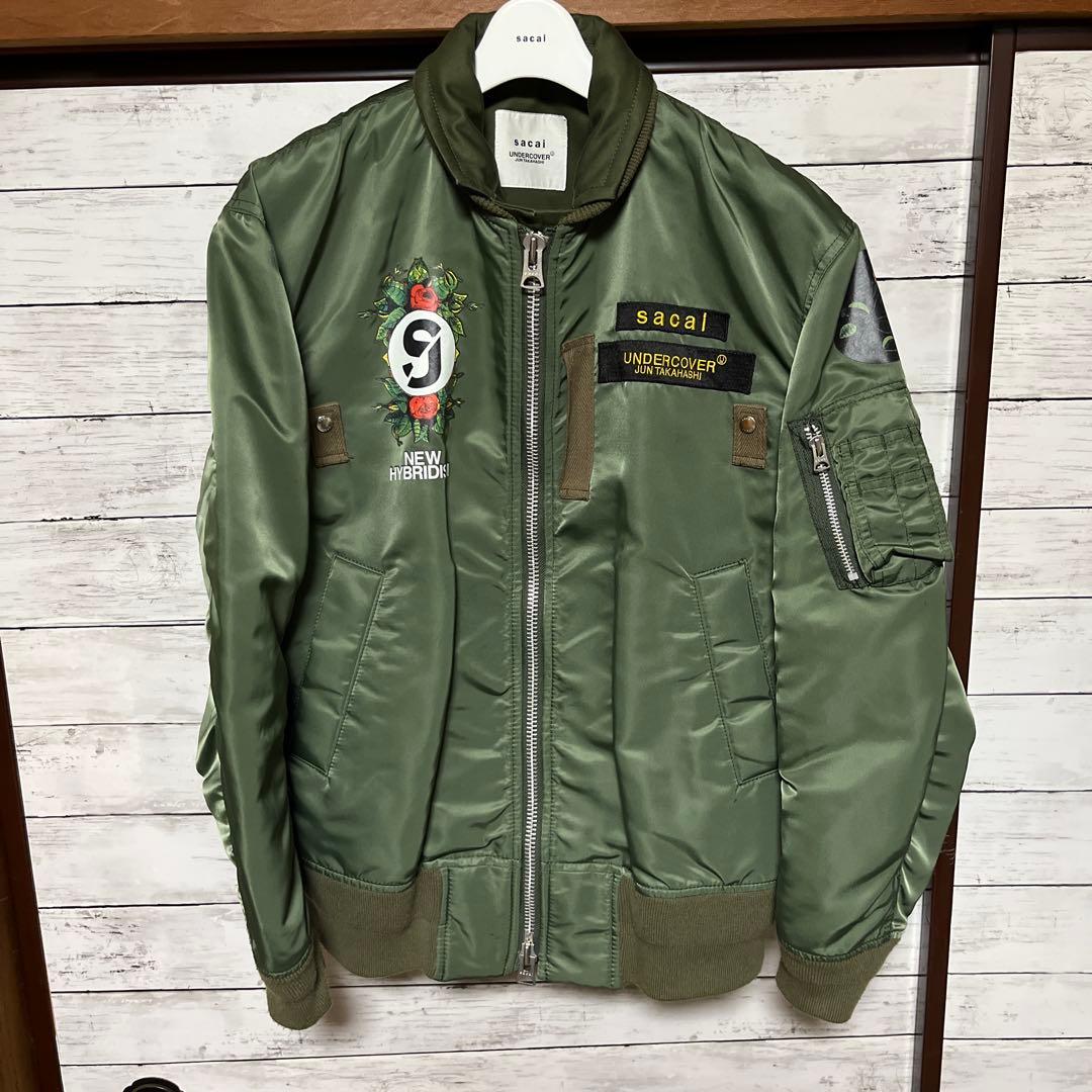 sacai undercover MA-1 ブルゾン ボンバージャケット Sacai ボンバージャケット | グリーン | FARFETCH JP