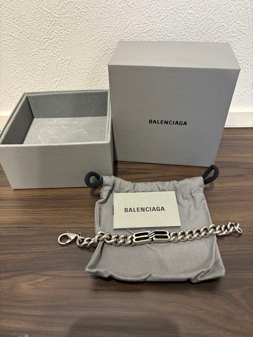 バレンシアガ ブレスレット メンズ BB Icon チェーン バレンシアガ BALENCIAGA BBアイコン リンクチェーン ブレスレット